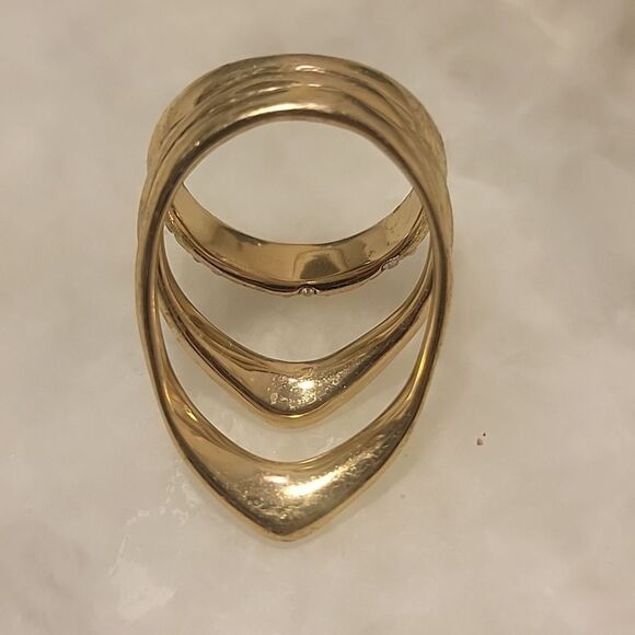 NWT Alexis Bittar 10K 8 Gold Swarovski Crystal Pave Draping Party Statement Ring - Picture 6 of 9